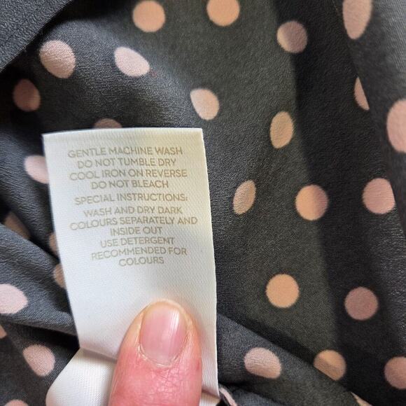 Boden Polkadot Flare Sleeve Relaxed Fit Blouse Top Size US 12 UK 16 - Picture 7 of 7